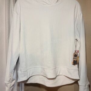 Avia Women's White Ribbed Sweatshirt